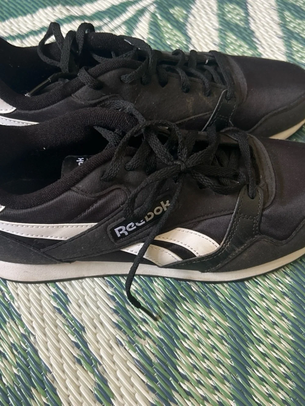 Reebok Black and White Low-Top Athletic Sneakers